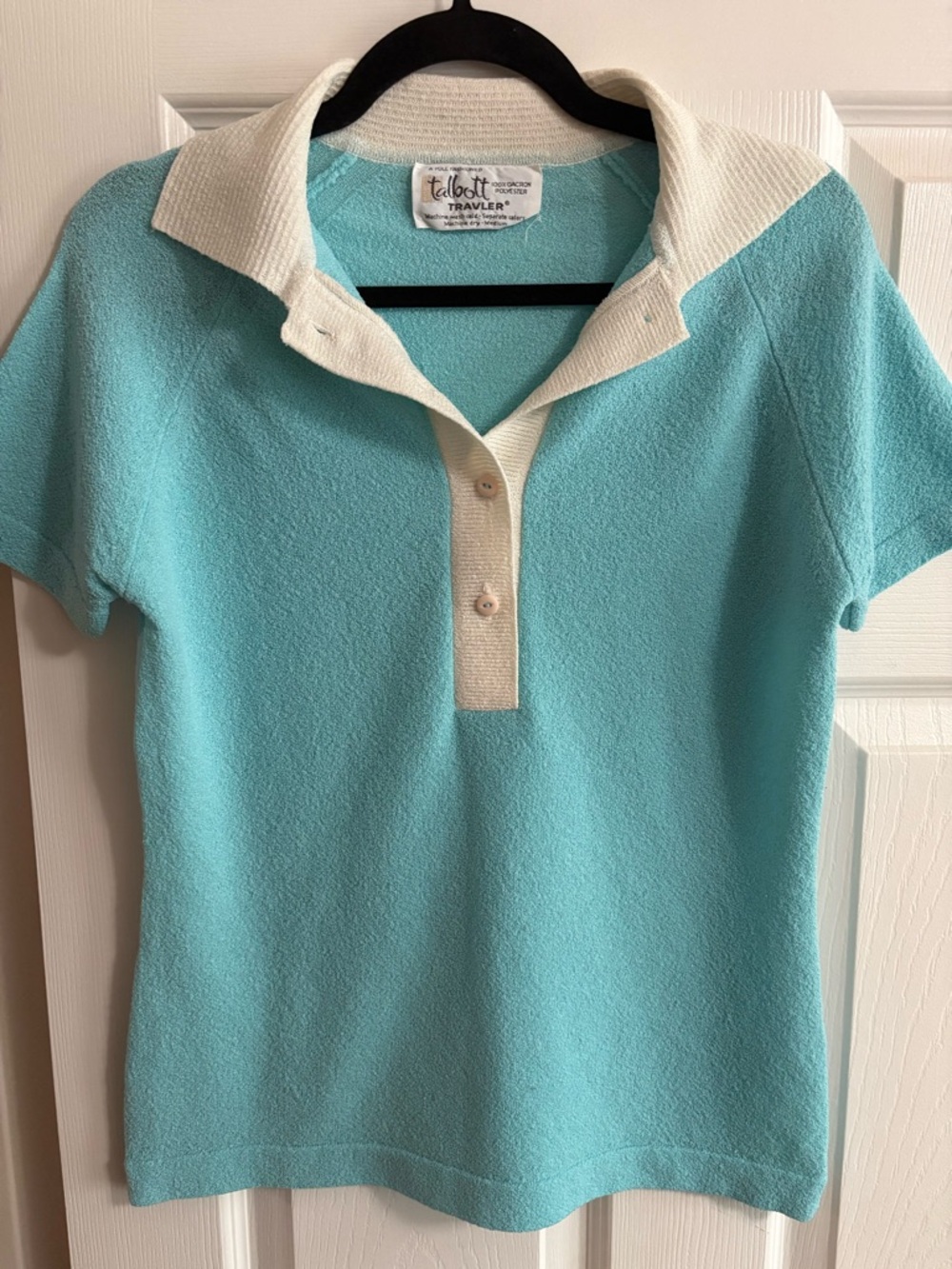 Talbott Traveler vintage polo VTG collared wrinkle free office 80s 90s women's M